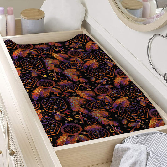 Native Tribal Dream Catcher Print Changing Pad Cover