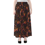Native Tribal Dream Catcher Print Chiffon Maxi Skirt