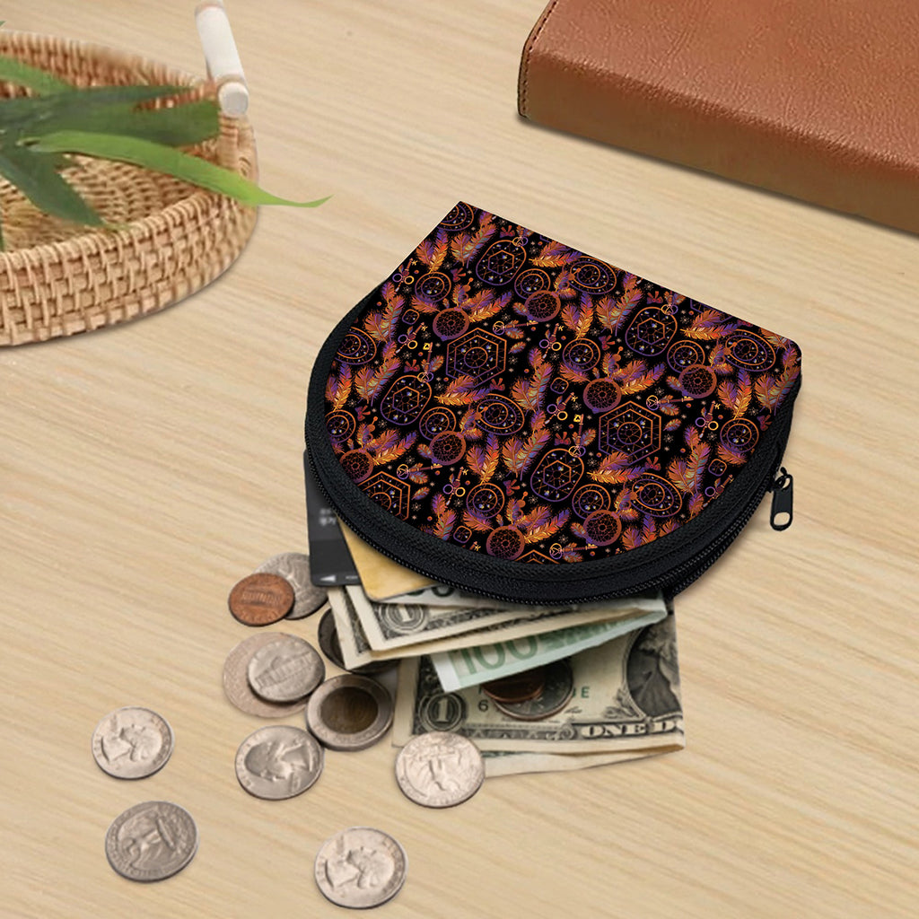 Native Tribal Dream Catcher Print Coin Purse