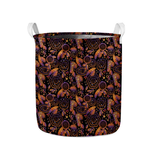 Native Tribal Dream Catcher Print Collapsible Laundry Basket