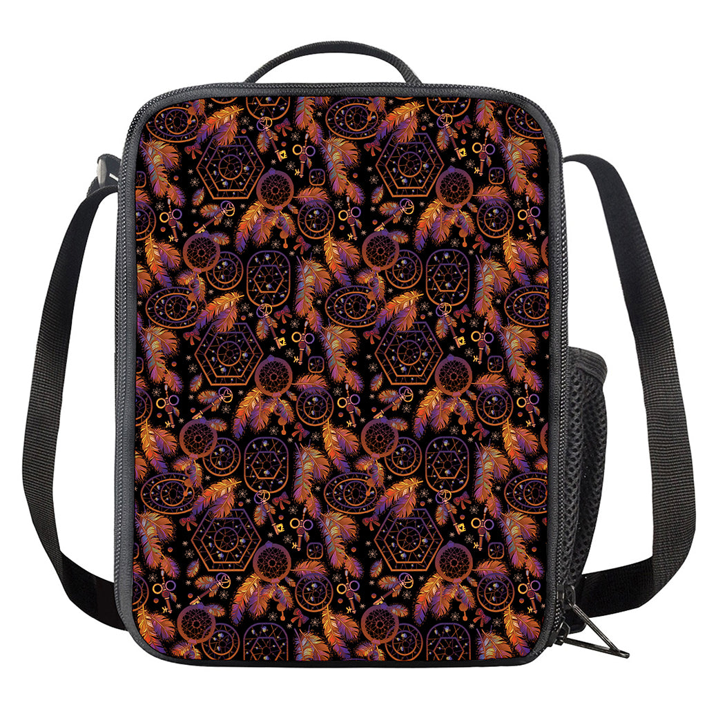 Native Tribal Dream Catcher Print Crossbody Lunch Bag