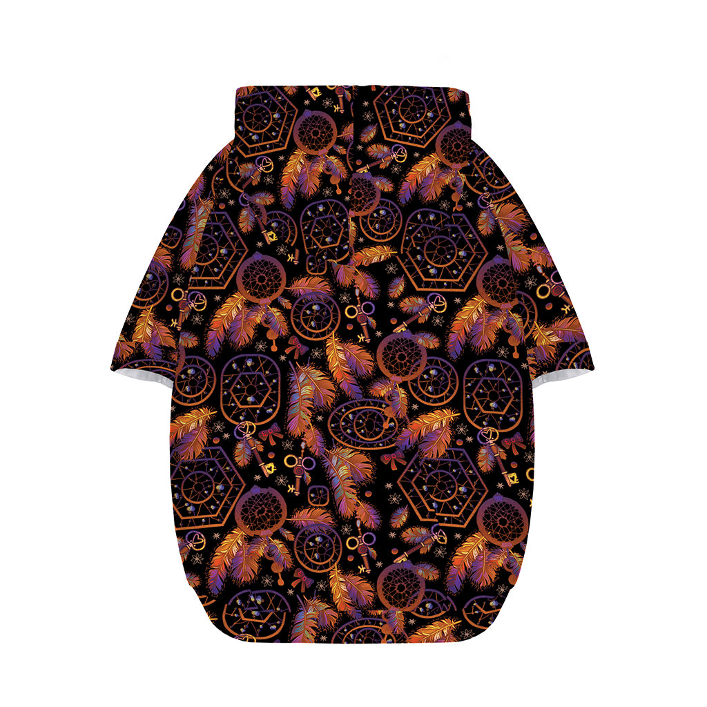 Native Tribal Dream Catcher Print Dog Zip Up Hoodie