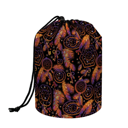Native Tribal Dream Catcher Print Drawstring Makeup Bag