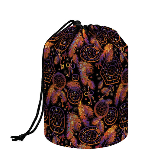 Native Tribal Dream Catcher Print Drawstring Makeup Bag