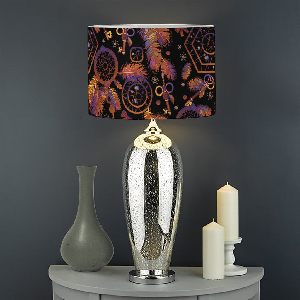 Native Tribal Dream Catcher Print Drum Lamp Shade