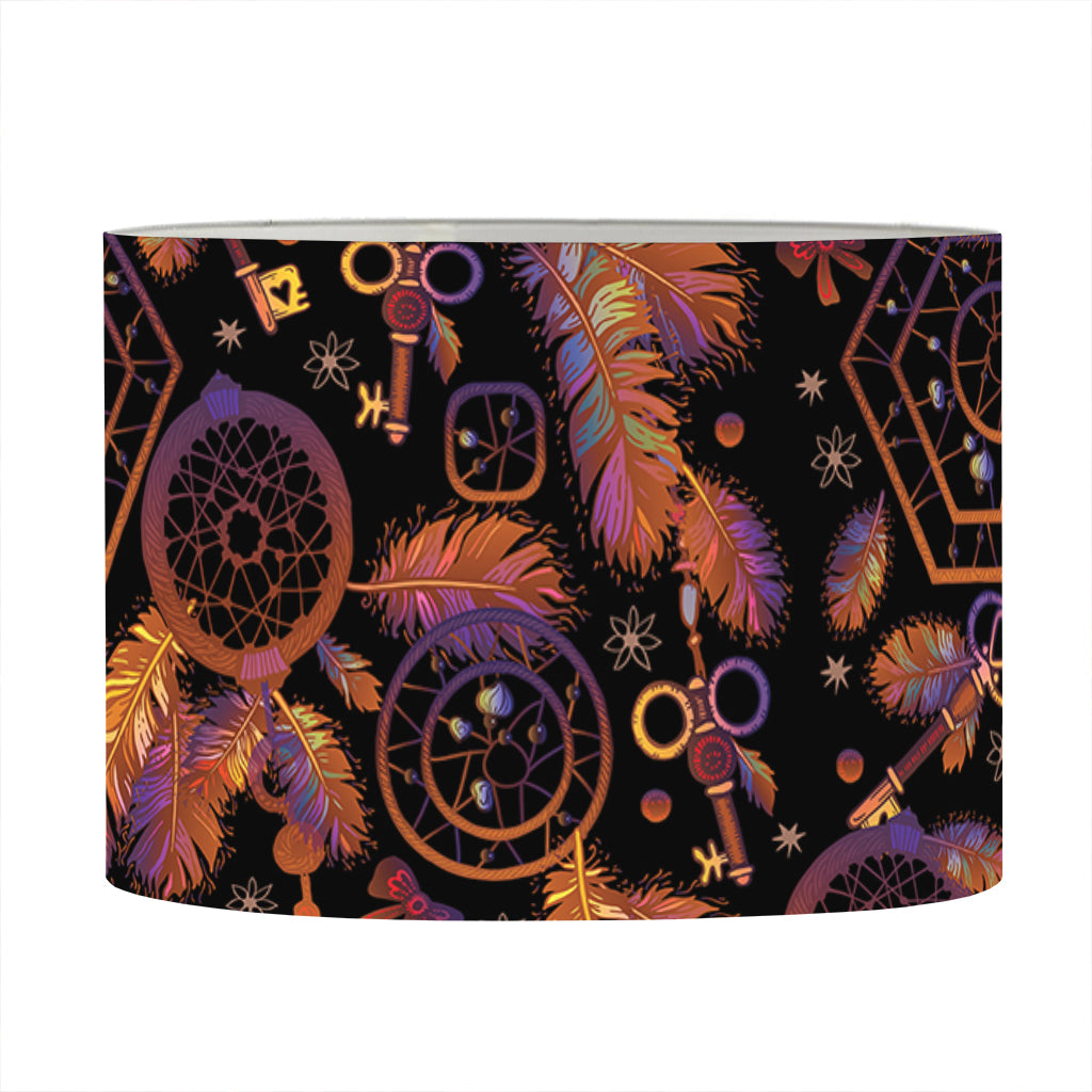 Native Tribal Dream Catcher Print Drum Lamp Shade