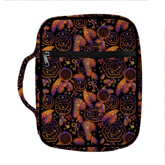 Native Tribal Dream Catcher Print Front Pocket Bible Bag