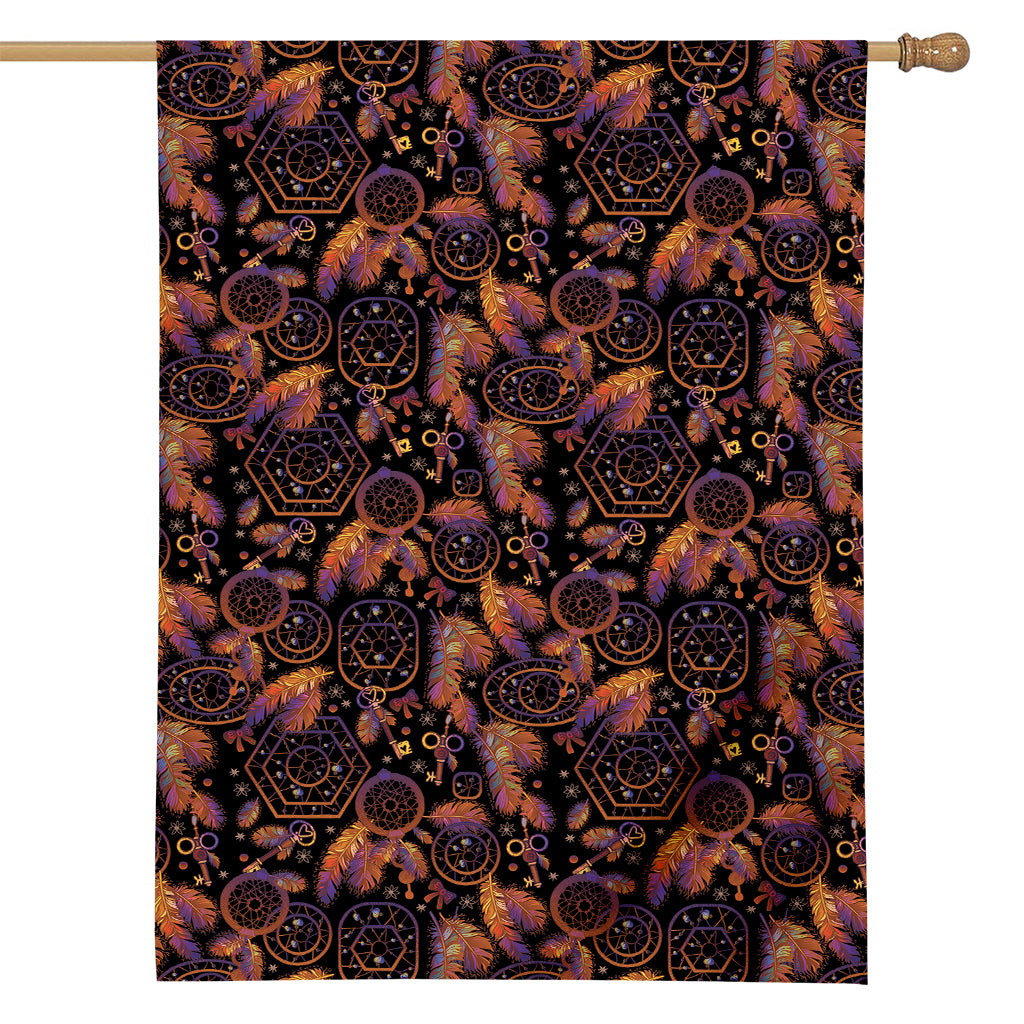 Native Tribal Dream Catcher Print House Flag