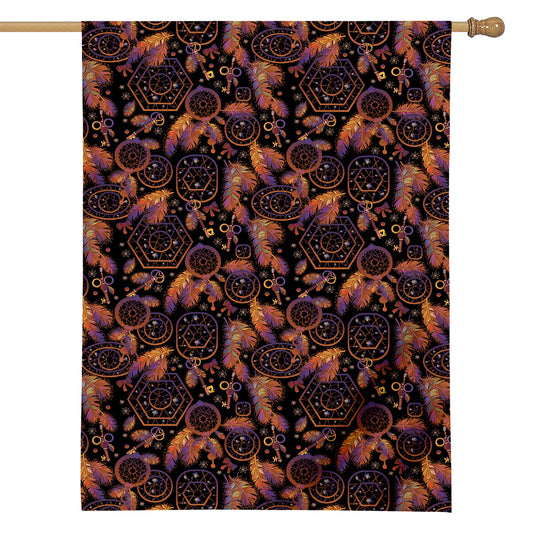 Native Tribal Dream Catcher Print House Flag