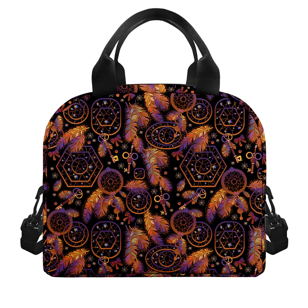 Native Tribal Dream Catcher Print Insulated Lunch Bag