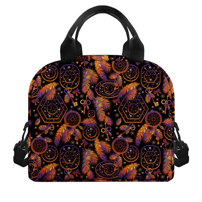 Native Tribal Dream Catcher Print Insulated Lunch Bag