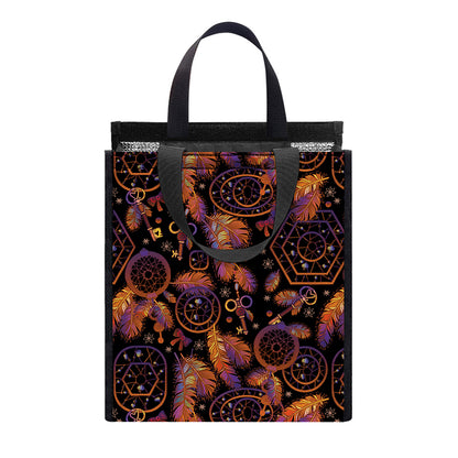 Native Tribal Dream Catcher Print Insulated Lunch Tote