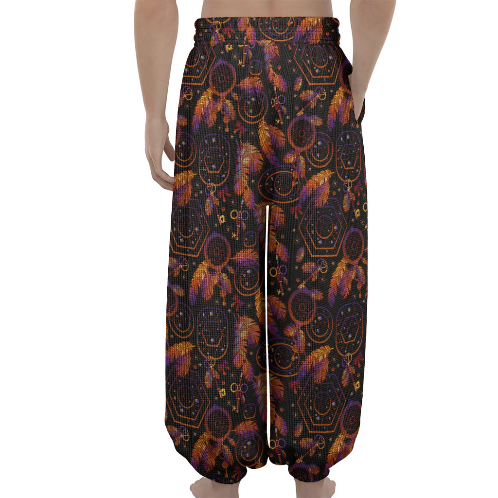 Native Tribal Dream Catcher Print Lantern Pants