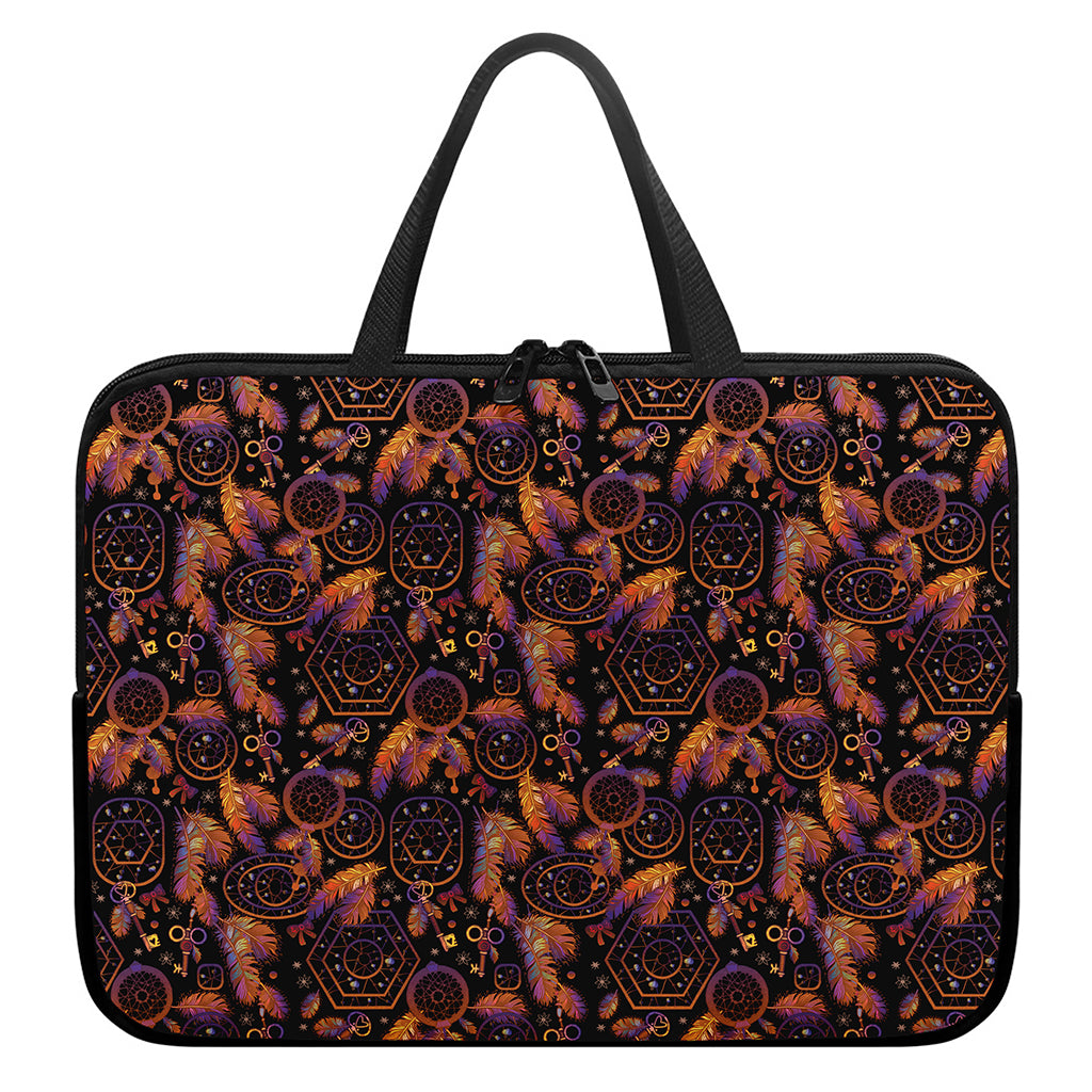 Native Tribal Dream Catcher Print Laptop Sleeve With Handle