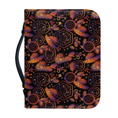 Native Tribal Dream Catcher Print Leather Bible Cover