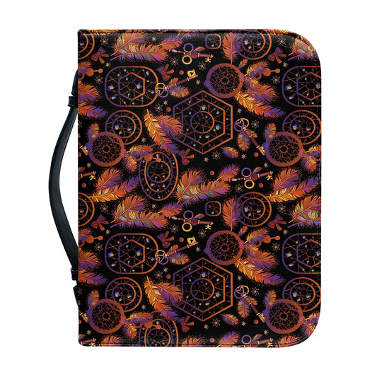 Native Tribal Dream Catcher Print Leather Bible Cover