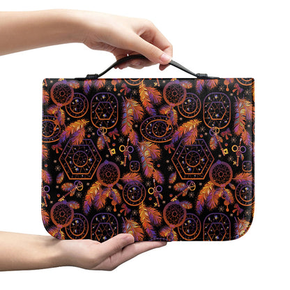 Native Tribal Dream Catcher Print Leather Bible Cover