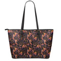 Native Tribal Dream Catcher Print Leather Tote Bag With Zipper