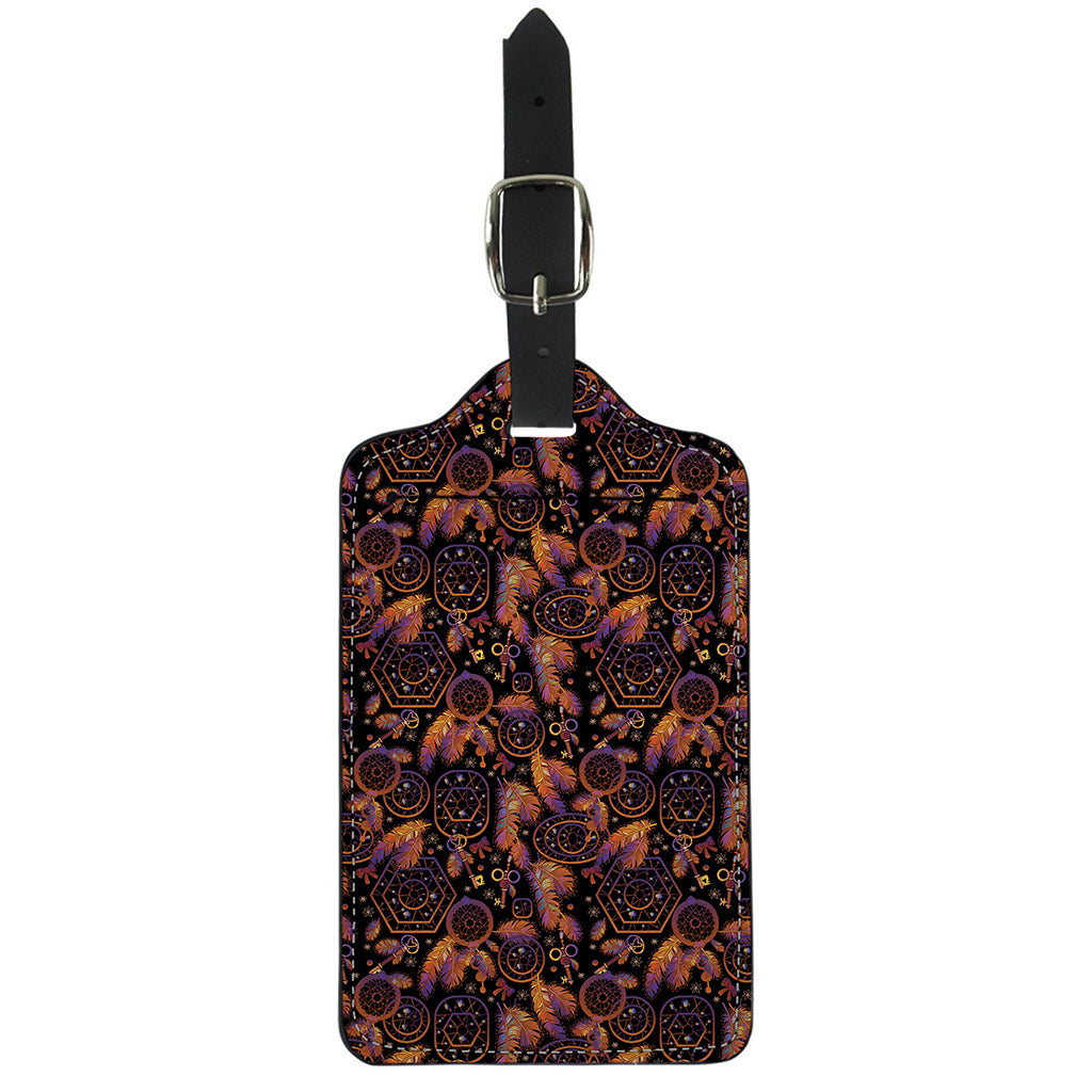 Native Tribal Dream Catcher Print Luggage Tag