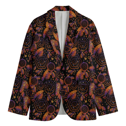 Native Tribal Dream Catcher Print Men's Blazer