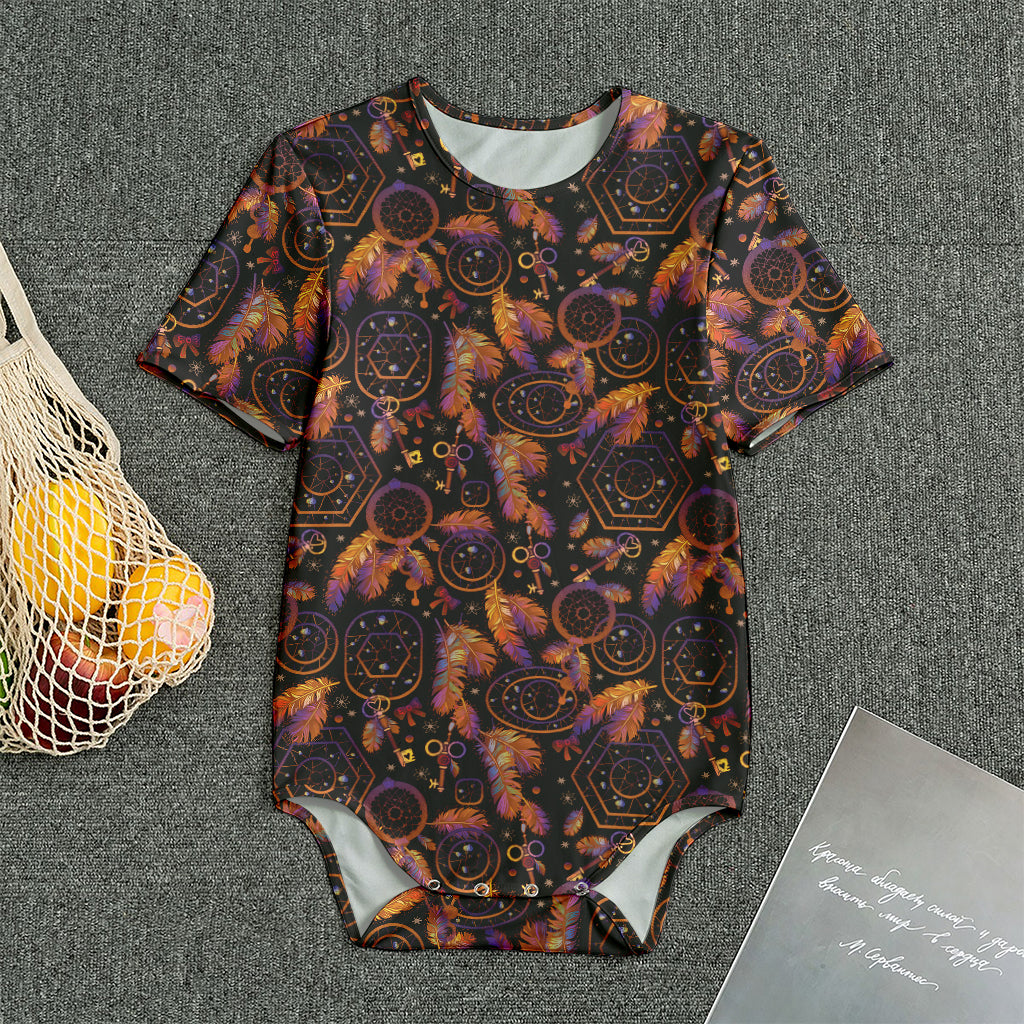 Native Tribal Dream Catcher Print Men's Bodysuit