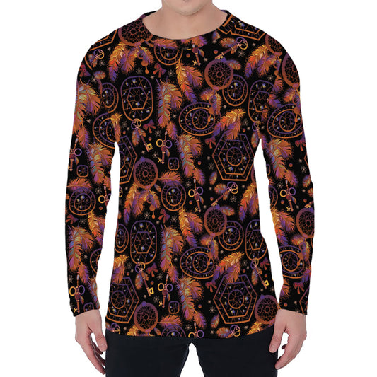 Native Tribal Dream Catcher Print Men's Long Sleeve T-Shirt