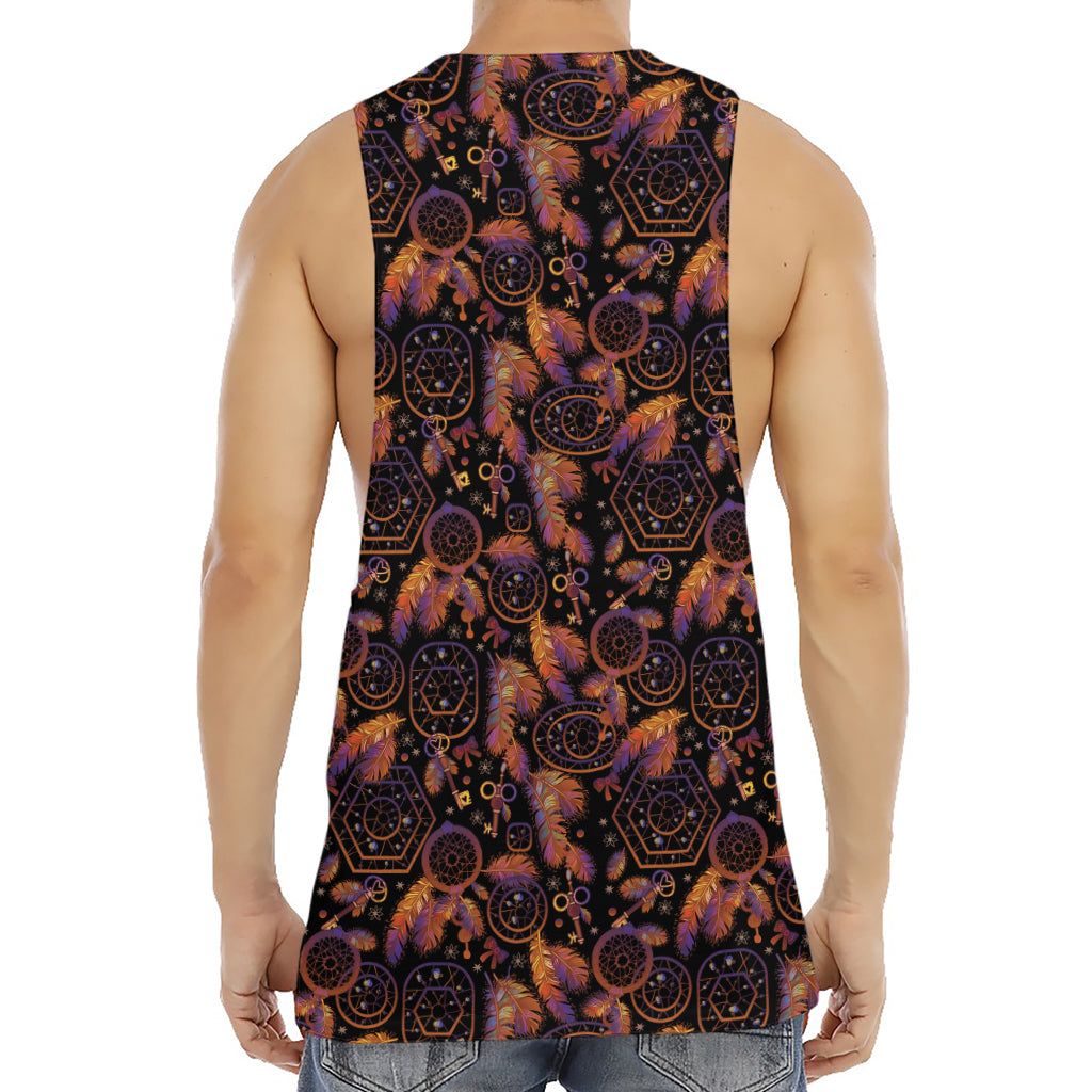 Native Tribal Dream Catcher Print Men's Muscle Tank Top