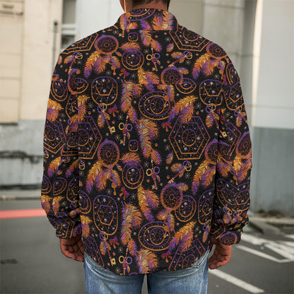 Native Tribal Dream Catcher Print Men's Shirt Jacket