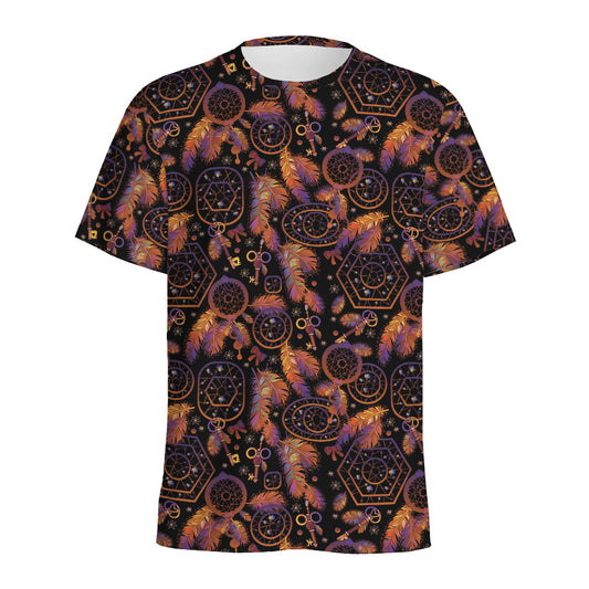 Native Tribal Dream Catcher Print Men's Sports T-Shirt