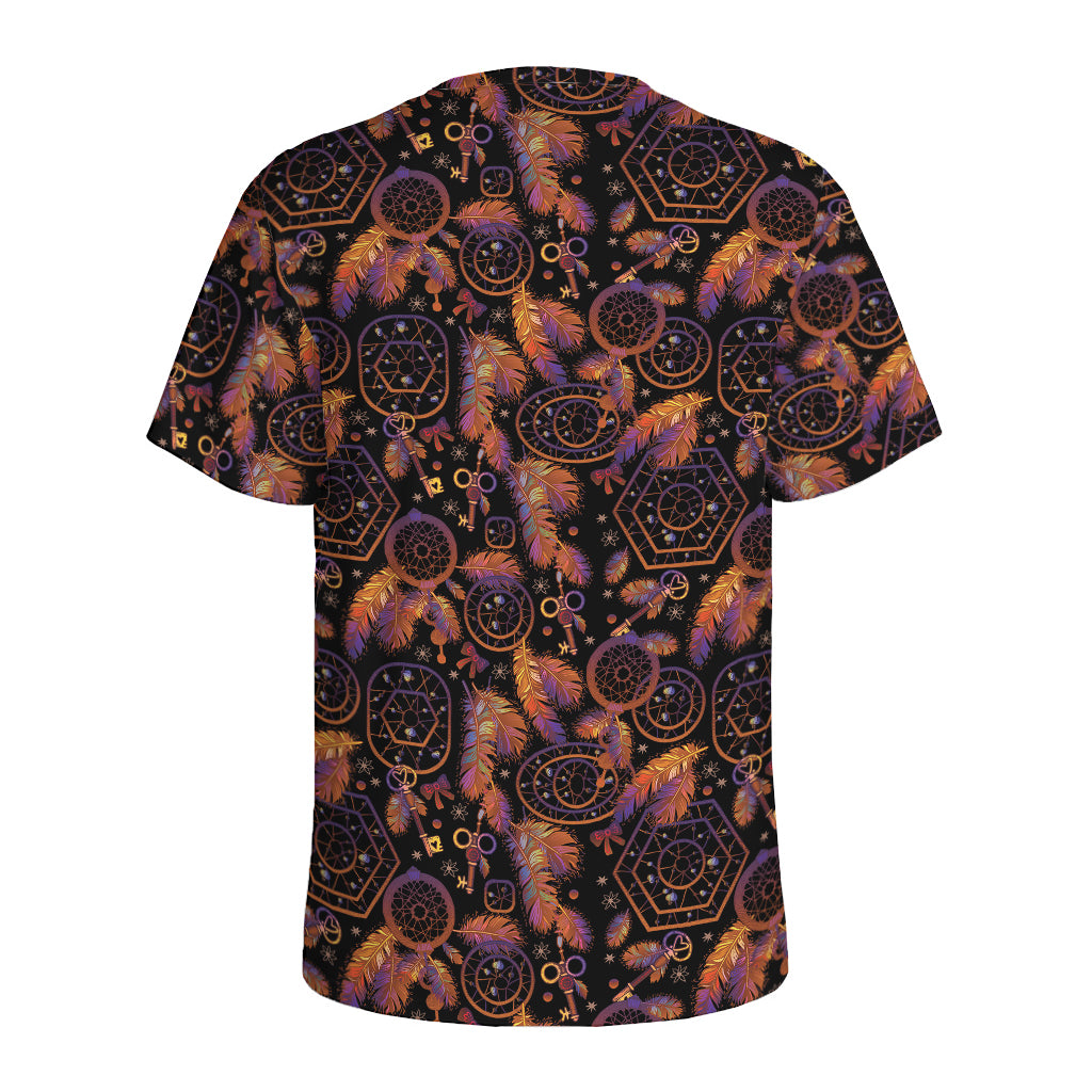 Native Tribal Dream Catcher Print Men's Sports T-Shirt