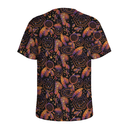 Native Tribal Dream Catcher Print Men's Sports T-Shirt