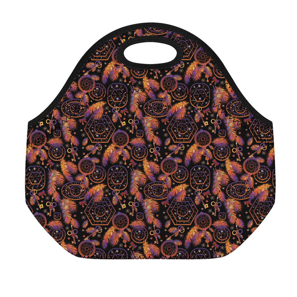 Native Tribal Dream Catcher Print Neoprene Lunch Bag