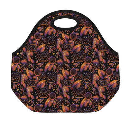 Native Tribal Dream Catcher Print Neoprene Lunch Bag