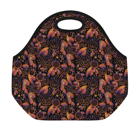 Native Tribal Dream Catcher Print Neoprene Lunch Bag