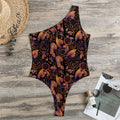 Native Tribal Dream Catcher Print One Shoulder Bodysuit