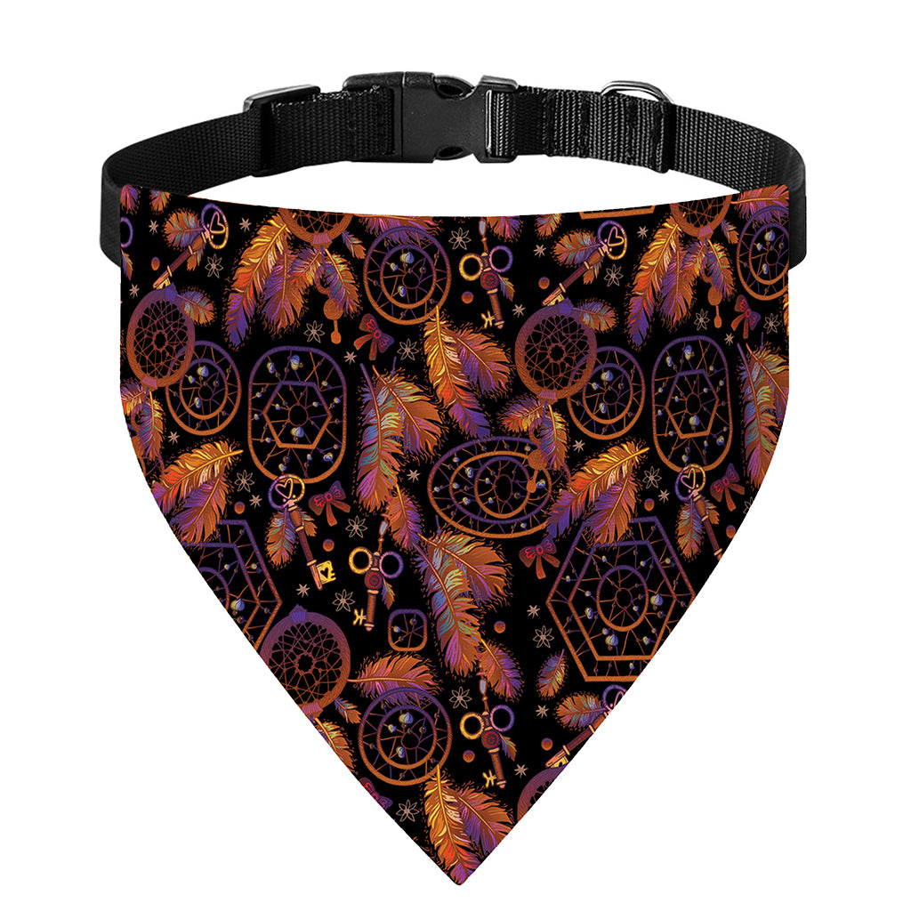 Native Tribal Dream Catcher Print Over The Collar Dog Bandana