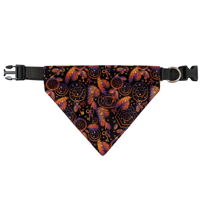Native Tribal Dream Catcher Print Over The Collar Dog Bandana