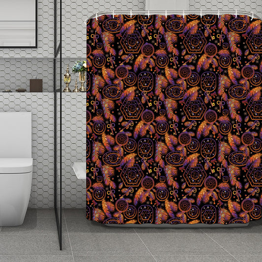 Native Tribal Dream Catcher Print Polyester Shower Curtain