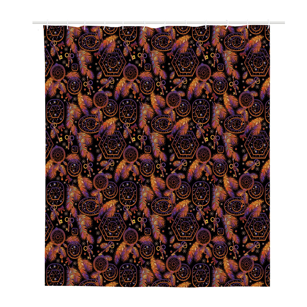 Native Tribal Dream Catcher Print Polyester Shower Curtain