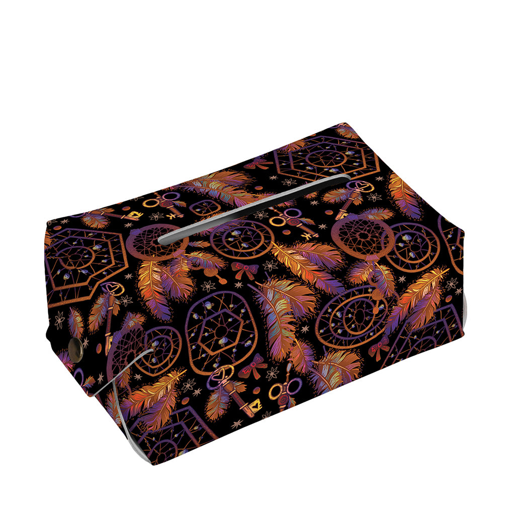 Native Tribal Dream Catcher Print Rectangle Tissue Box Cover