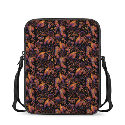 Native Tribal Dream Catcher Print Rectangular Crossbody Bag