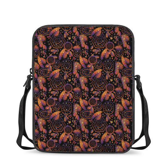 Native Tribal Dream Catcher Print Rectangular Crossbody Bag