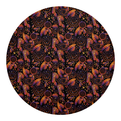 Native Tribal Dream Catcher Print Round Blanket