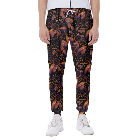 Native Tribal Dream Catcher Print Scuba Joggers