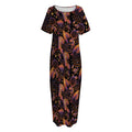 Native Tribal Dream Catcher Print Short Sleeve Long Nightdress