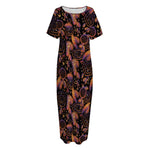 Native Tribal Dream Catcher Print Short Sleeve Long Nightdress