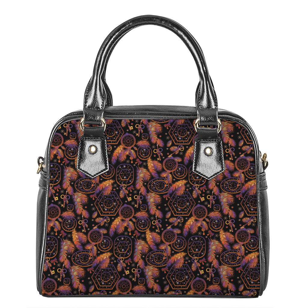 Native Tribal Dream Catcher Print Shoulder Handbag