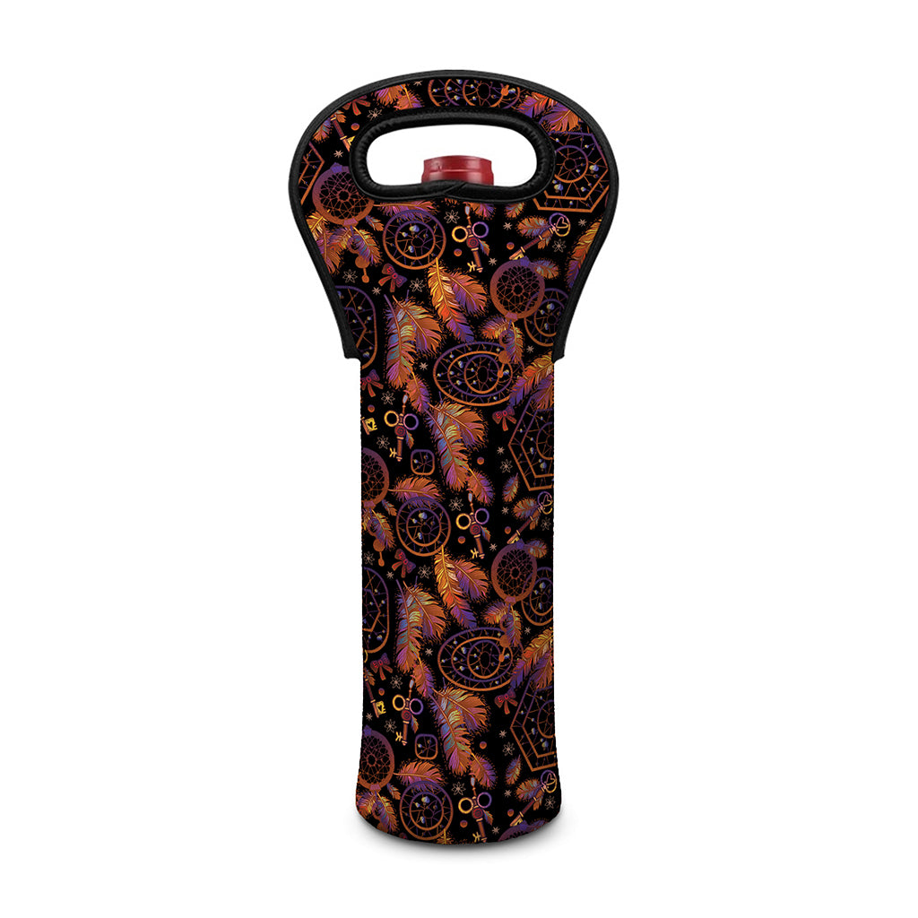 Native Tribal Dream Catcher Print Single Neoprene Wine Tote