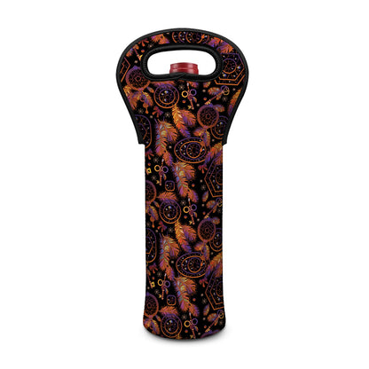 Native Tribal Dream Catcher Print Single Neoprene Wine Tote