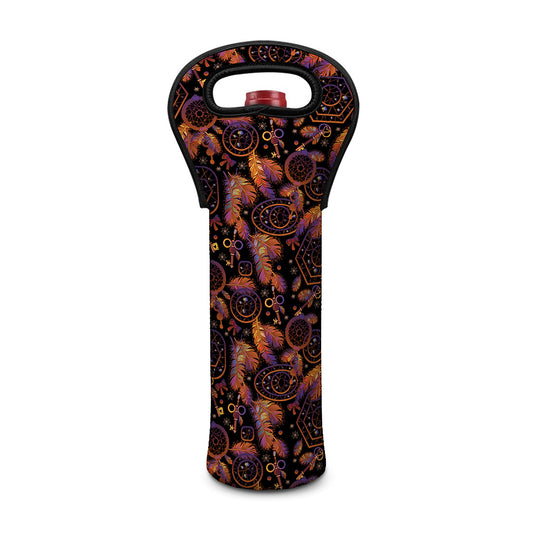 Native Tribal Dream Catcher Print Single Neoprene Wine Tote